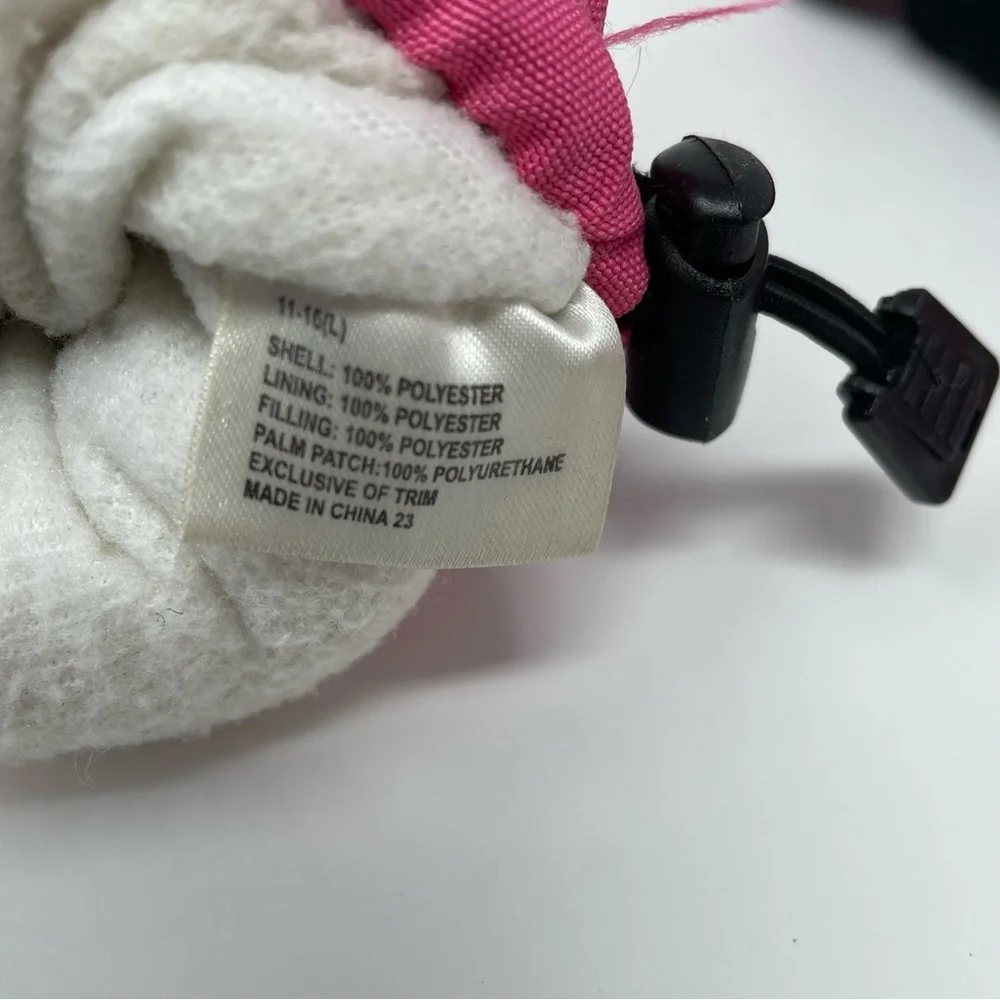 Thinsulate 80 gram Girls Winter Gloves Pink Insulated Ski Snow Size L (11-16)